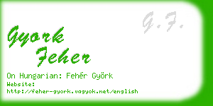 gyork feher business card